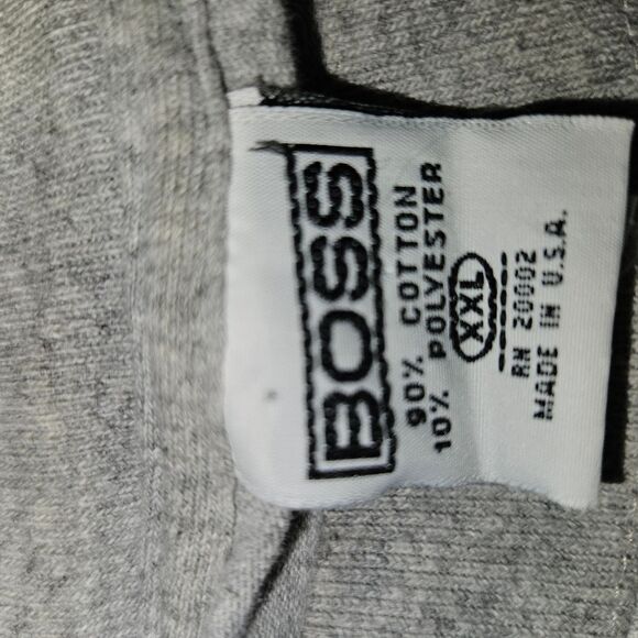 RARE VINTAGE Gray Hugo Boss T-Shirt Size XXL 90s/2000s Era Double Stitch - Picture 3 of 8